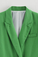 Laden Sie das Bild in den Galerie-Viewer, Grüne 2-teilige doppelreihige Damen Ballanzüge mit Spitzrevers