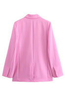 Laden Sie das Bild in den Galerie-Viewer, Rosa 2-teilige Damen Ballanzüge mit gekerbtem Revers