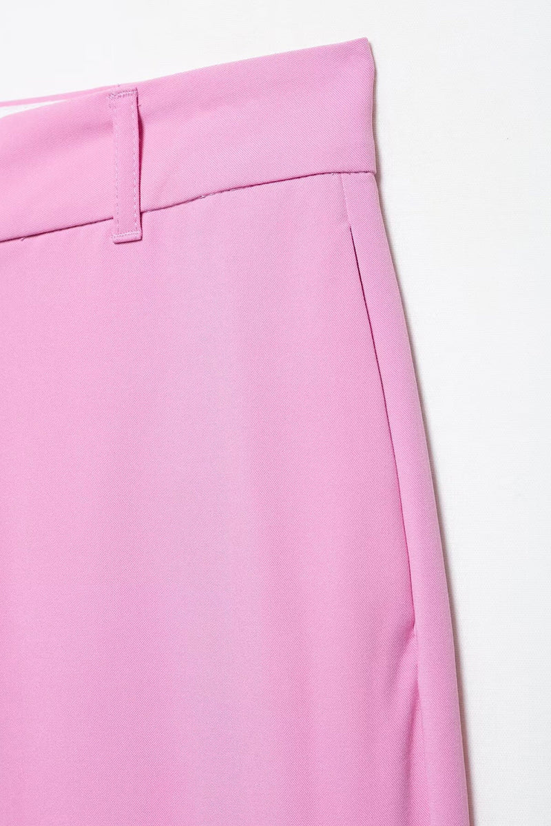 Laden Sie das Bild in den Galerie-Viewer, Rosa 2 Stück Peak Revers Damen Ballanzüge mit Strings