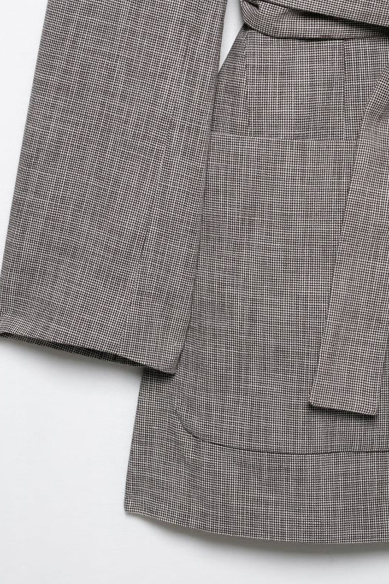 Laden Sie das Bild in den Galerie-Viewer, Graue 2-teilige Frauen Ballanzüge mit gekerbtem Revers und Gürteln