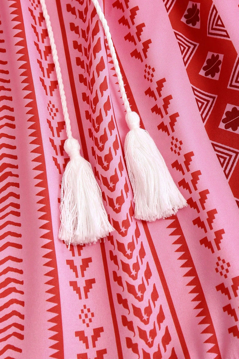 Laden Sie das Bild in den Galerie-Viewer, Weiß Blau Geblümtes Neckholder A-Linie Sommerkleid