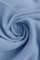 Laden Sie das Bild in den Galerie-Viewer, Grau Blau A-Linie Sommerkleid mit V-Ausschnitt