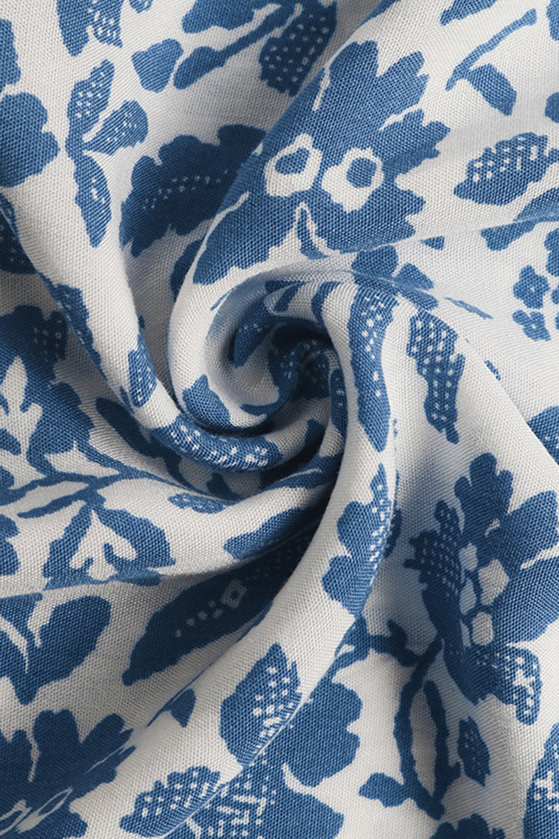 Laden Sie das Bild in den Galerie-Viewer, Schwarzes A-Linie Geblümtes Sommerkleid in Teelänge