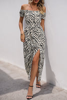 Laden Sie das Bild in den Galerie-Viewer, Schulterfreies Schwarzes Etui Sommerkleid