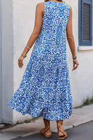 Laden Sie das Bild in den Galerie-Viewer, Bedrucktes Orange Sommerkleid mit V-Ausschnitt in A-Linie