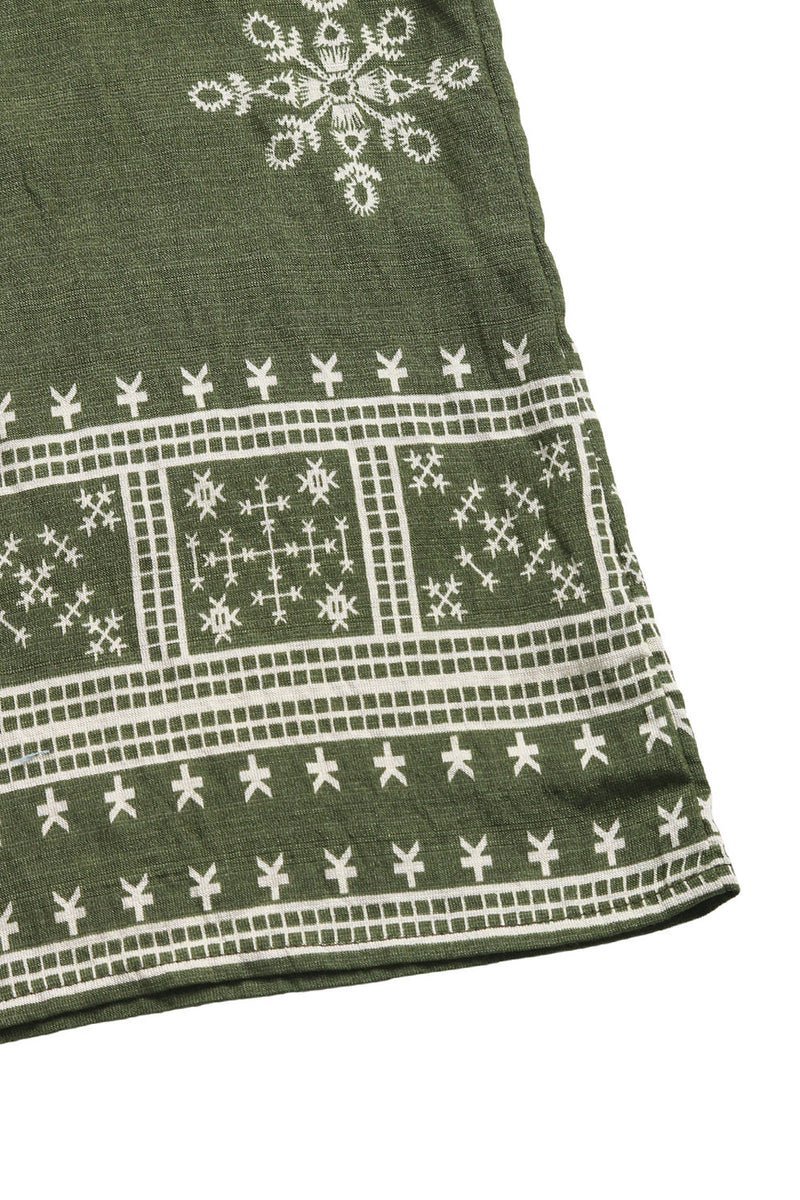 Laden Sie das Bild in den Galerie-Viewer, Armeegrüner trägerloser bedruckter Jumpsuit mit Schärpe