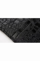 Laden Sie das Bild in den Galerie-Viewer, Schwarzer Jacquard Anzug mit Spitzrevers und einem Knopf 2-teiliger Herrenanzug