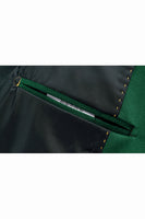 Laden Sie das Bild in den Galerie-Viewer, Grüner Peak Revers Slim Fit Herrenblazer mit einem Knopf