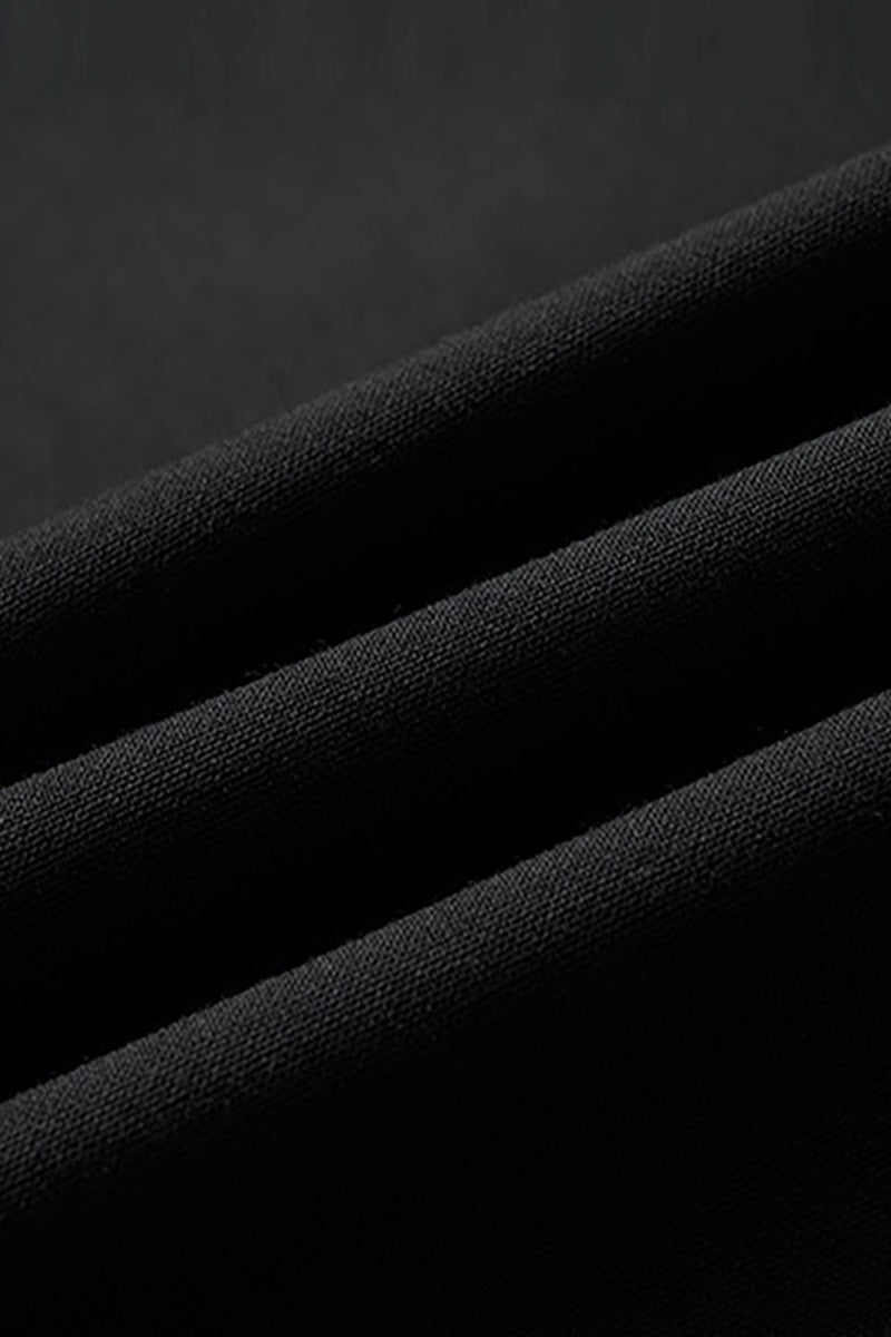 Laden Sie das Bild in den Galerie-Viewer, Gekerbtes Revers Slim Fit Business Blazer mit einem Knopf in Schwarz für Herren