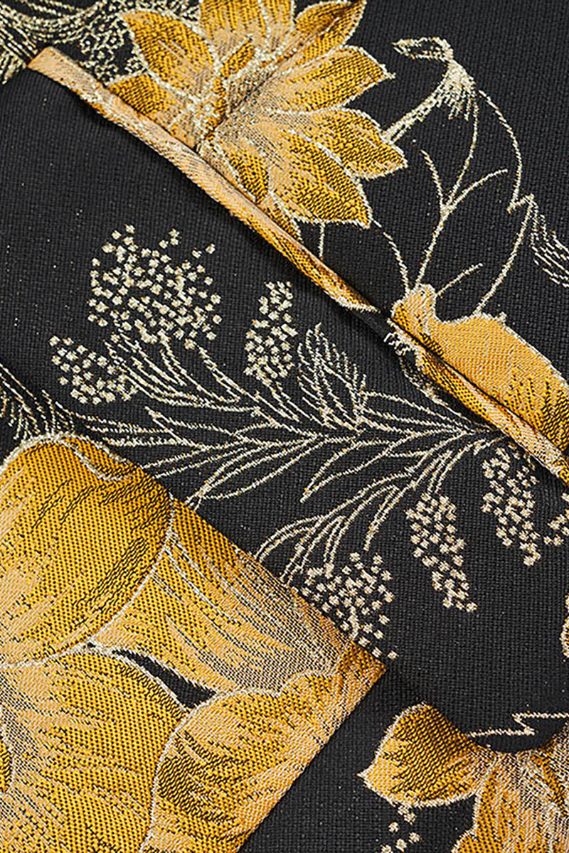 Laden Sie das Bild in den Galerie-Viewer, Bedruckte Blume Schwarz Herren Ballblazer mit gekerbtem Revers