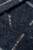 Laden Sie das Bild in den Galerie-Viewer, Dunkelblau Karierter Herrenblazer mit gekerbtem Revers und Taschen