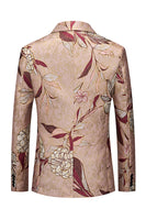 Laden Sie das Bild in den Galerie-Viewer, Herren Ballblazer mit Blumendruck und gekerbtem Revers