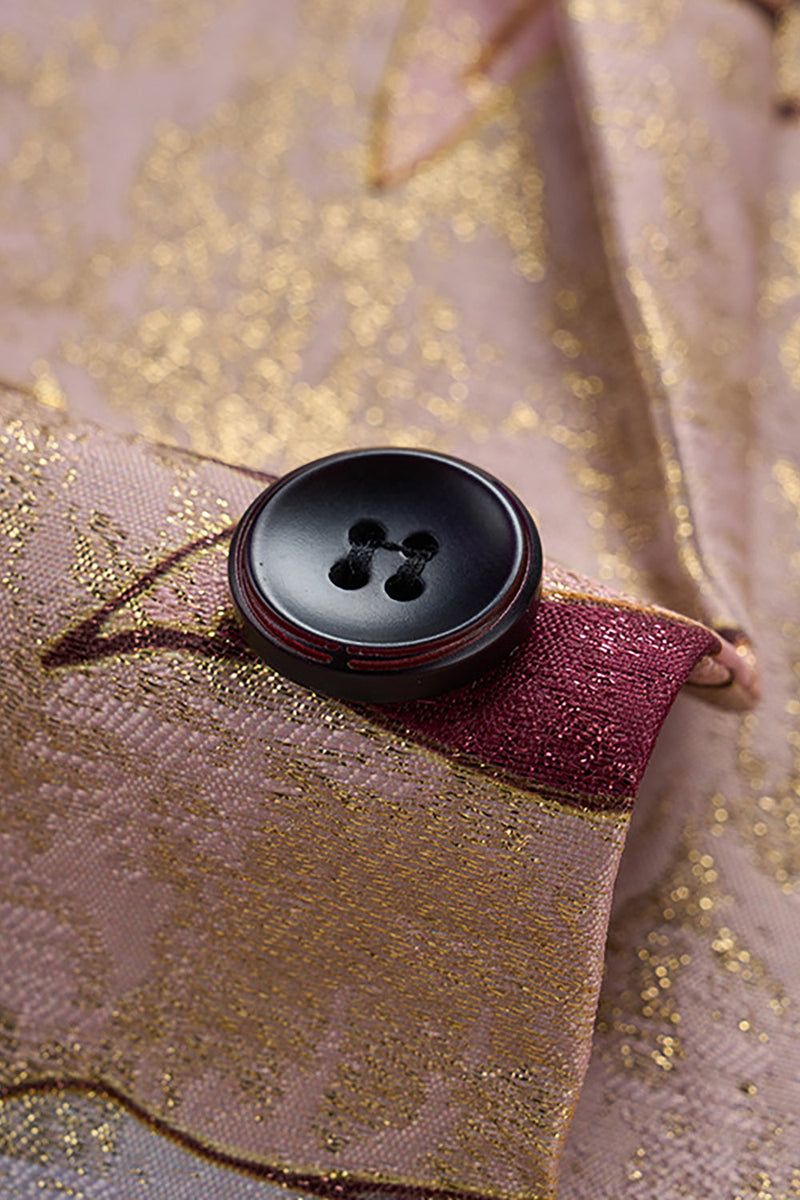 Laden Sie das Bild in den Galerie-Viewer, Herren Ballblazer mit Blumendruck und gekerbtem Revers