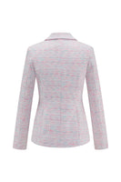 Laden Sie das Bild in den Galerie-Viewer, Hellrosa 2-teilige Party Outfits aus Tweed mit Fransen