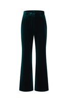 Laden Sie das Bild in den Galerie-Viewer, Dunkelgrüner Samt 2 Stück Peak Revers Damen Anzüge