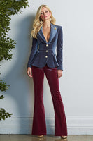 Laden Sie das Bild in den Galerie-Viewer, Blau Rot Peak Revers 2-teilige Einreihige Ballanzüge