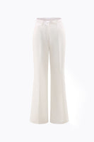 Laden Sie das Bild in den Galerie-Viewer, Weiße 2-teilige Business-Anzüge mit gerafftem Revers und Schärpe