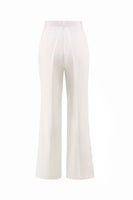 Laden Sie das Bild in den Galerie-Viewer, Weiße 2-teilige Business-Anzüge mit gerafftem Revers und Schärpe