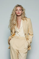 Laden Sie das Bild in den Galerie-Viewer, Gelbe 2-teilige Einreihige Business-Anzüge mit Ärmeln