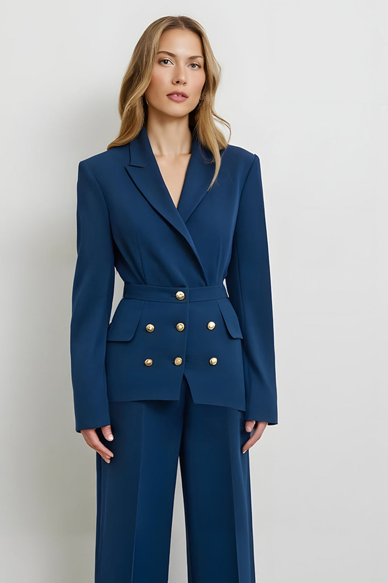 Hosenanzüge Für Damen Elegant Blazern Hose Anzuge Set Einfarbig Streetwear Zweiteiler Hosenanzug