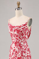 Laden Sie das Bild in den Galerie-Viewer, Blaue Blume Wasserfall Ausschnitt Meerjungfrau Langes Hochzeitsgastkleid