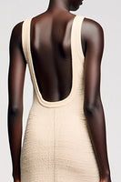 Laden Sie das Bild in den Galerie-Viewer, Einfaches A-Linie Midi Kleid für Hochzeitsgäste in A-Linie