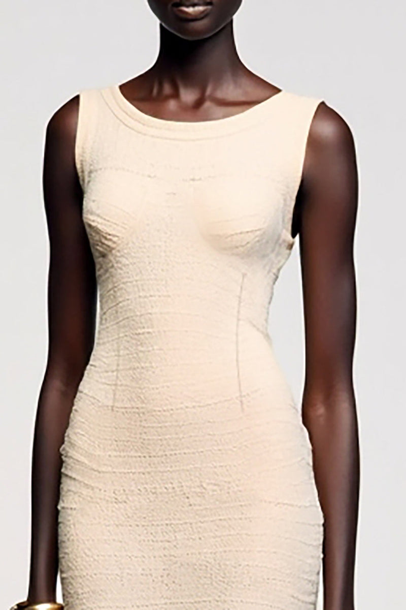 Laden Sie das Bild in den Galerie-Viewer, Einfaches A-Linie Midi Kleid für Hochzeitsgäste in A-Linie