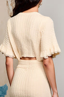 Laden Sie das Bild in den Galerie-Viewer, Aprikose Meerjungfrau Rüschen Hochzeitsgastkleid