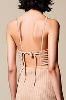 Laden Sie das Bild in den Galerie-Viewer, Champagner Spaghettiträger Rüschen Hochzeitsgastkleid