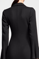 Laden Sie das Bild in den Galerie-Viewer, Spitze Chiffon Schwarzes Sheah Hochzeitsgastkleid