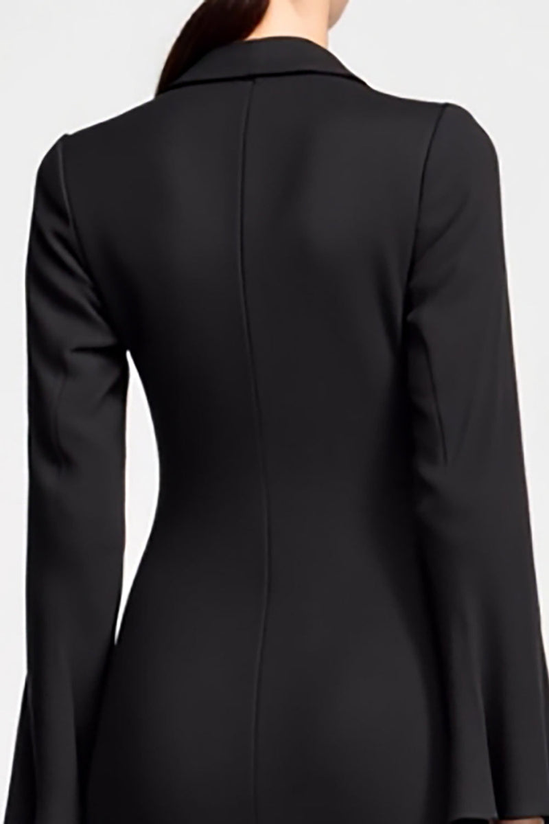 Laden Sie das Bild in den Galerie-Viewer, Spitze Chiffon Schwarzes Sheah Hochzeitsgastkleid