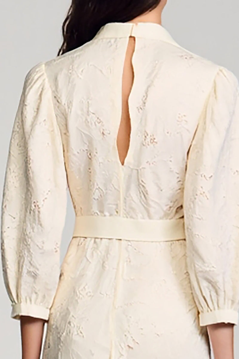 Laden Sie das Bild in den Galerie-Viewer, Elfenbein Kurzes Hochzeitsgastkleid aus Spitze