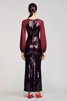 Laden Sie das Bild in den Galerie-Viewer, Glitzerndes Schwarzes Pailletten Etuikleid für Hochzeitsgäste