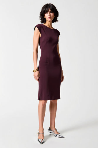 Dunkelrotes Etui Chiffon Hochzeitsgastkleid