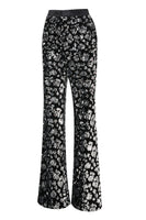 Laden Sie das Bild in den Galerie-Viewer, Glitzernder Schwarzer Slim Fit 2-teiliger Damen Ballanzug mit Schärpe