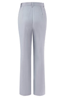 Laden Sie das Bild in den Galerie-Viewer, Grau Blau Ein Knopf 2-teilige Damen Anzüge mit Spitze