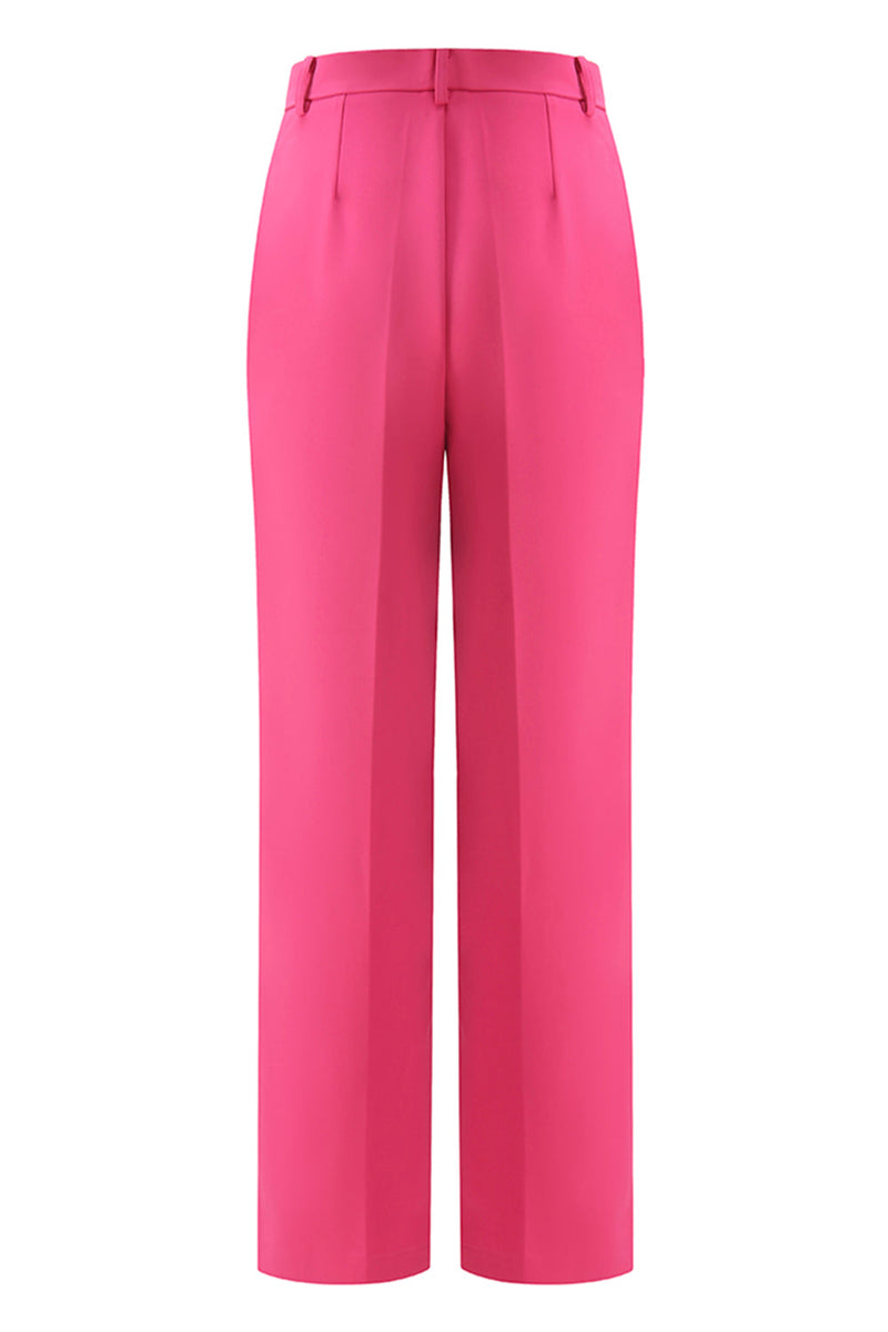 Laden Sie das Bild in den Galerie-Viewer, Fuchsia Peak Revers 2-teilige Damenanzüge mit Knöpfen