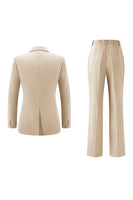 Laden Sie das Bild in den Galerie-Viewer, Flieder Damenanzüge mit Rüschen und Schärpe mit Spitzrevers