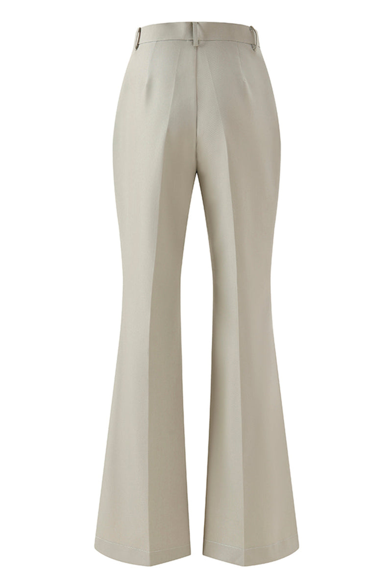 Laden Sie das Bild in den Galerie-Viewer, Grau Grün Slim Fit 2-teilige Damenanzüge mit Knopf