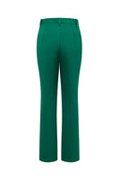 Laden Sie das Bild in den Galerie-Viewer, 2-teiliger Dunkelgrüner Zweireihiger Ballanzug mit spitzem Revers und ausgestellten Ärmeln