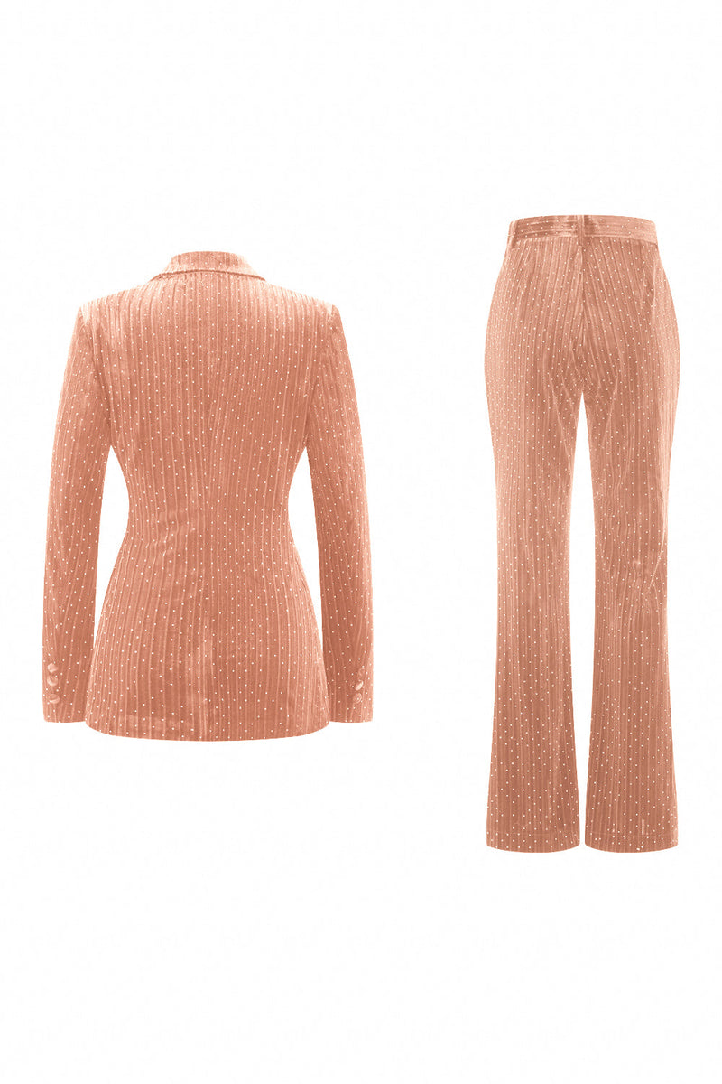 Laden Sie das Bild in den Galerie-Viewer, Dunkelgrün Perlen mit spitzem Revers 2 Stück Ballanzüge