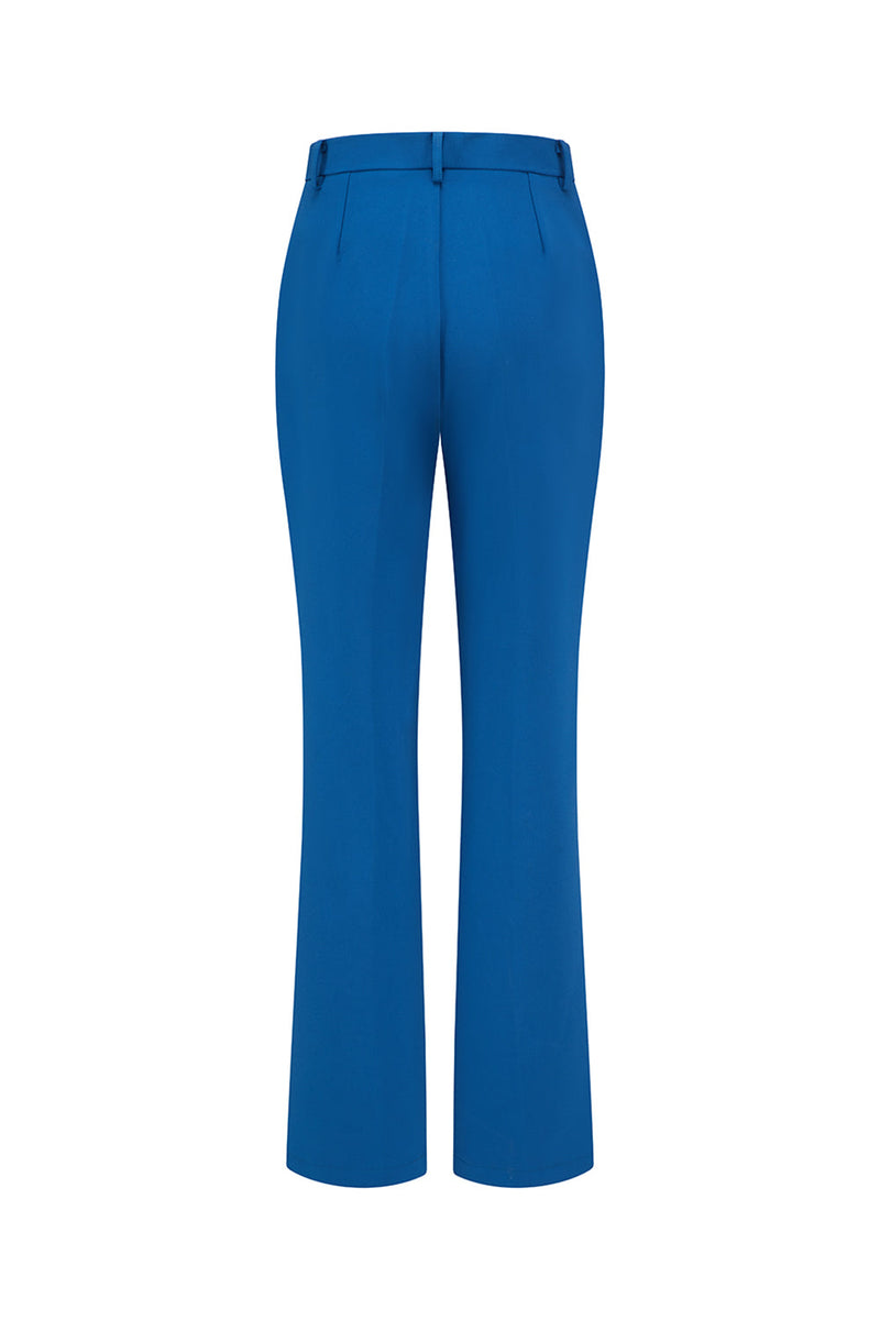 Laden Sie das Bild in den Galerie-Viewer, Dunkelblaue 2-teilige Einreihige Damen Ballanzüge mit Spitzrevers