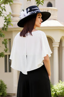 Laden Sie das Bild in den Galerie-Viewer, Schwarzes Hochzeitsgastkleid aus Chiffon mit quadratischem Ausschnitt