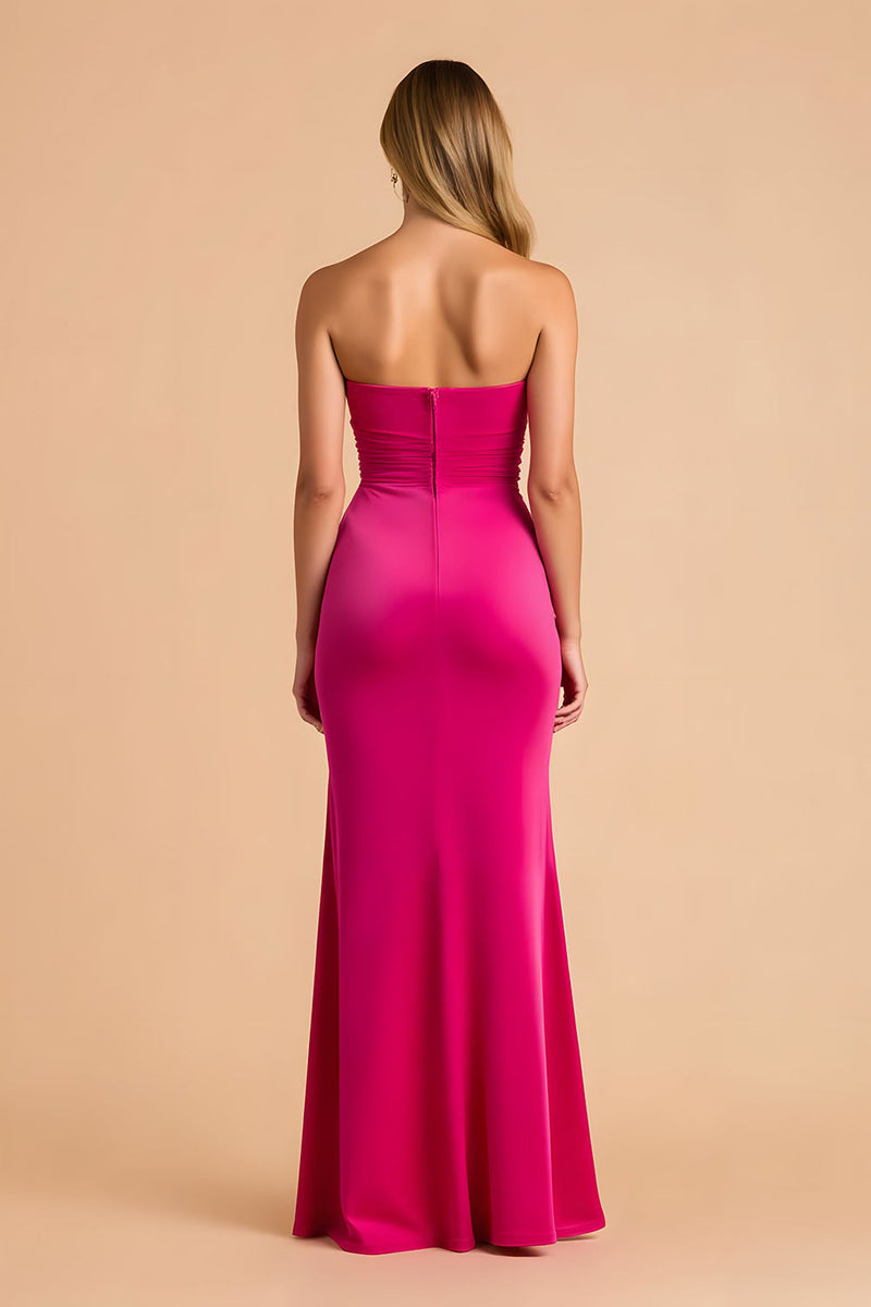 Laden Sie das Bild in den Galerie-Viewer, Schwarzes Meerjungfrauen Herzausschnitt Maxi Brautjungfernkleid