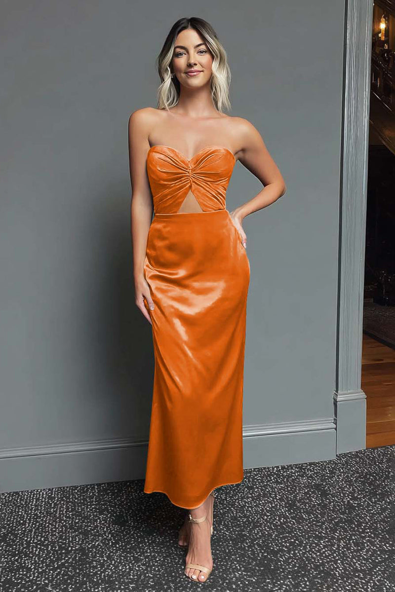 Laden Sie das Bild in den Galerie-Viewer, Dunkelgrünes Etui Midi Partykleid mit Herzausschnitt