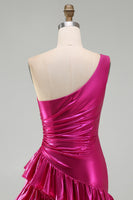 Laden Sie das Bild in den Galerie-Viewer, Glitzerndes Gold Metallic Kurzes A-Linie Cocktailkleid mit Rüschen
