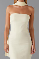 Laden Sie das Bild in den Galerie-Viewer, Narzisse Meerjungfrau Chiffon Trägerloses Abendkleid