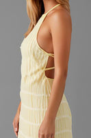 Laden Sie das Bild in den Galerie-Viewer, Narzisse Neckholder Etui Plissee Abendkleid aus Chiffon