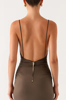 Laden Sie das Bild in den Galerie-Viewer, Meerjungfrau Grau Spaghettiträger Ballkleid