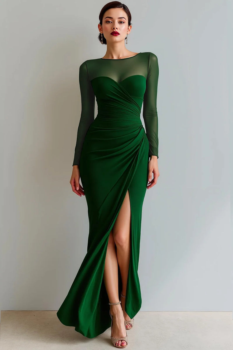 Laden Sie das Bild in den Galerie-Viewer, Cabernet Bateau Ausschnitt Meerjungfrau Ballkleid